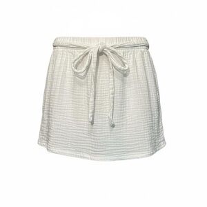 by the way. White Textured Mini Skirt